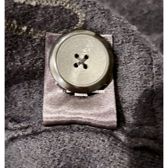 Anthropologie Rosie Neira Moonflower Blue Green Boiled Wool Jacket Sweater L - Picture 8 of 8